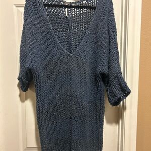 Free People Blue Bell V-Neck sweater